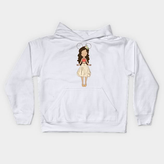 Ocean Fan Girl Kids Hoodie by littlemoondance